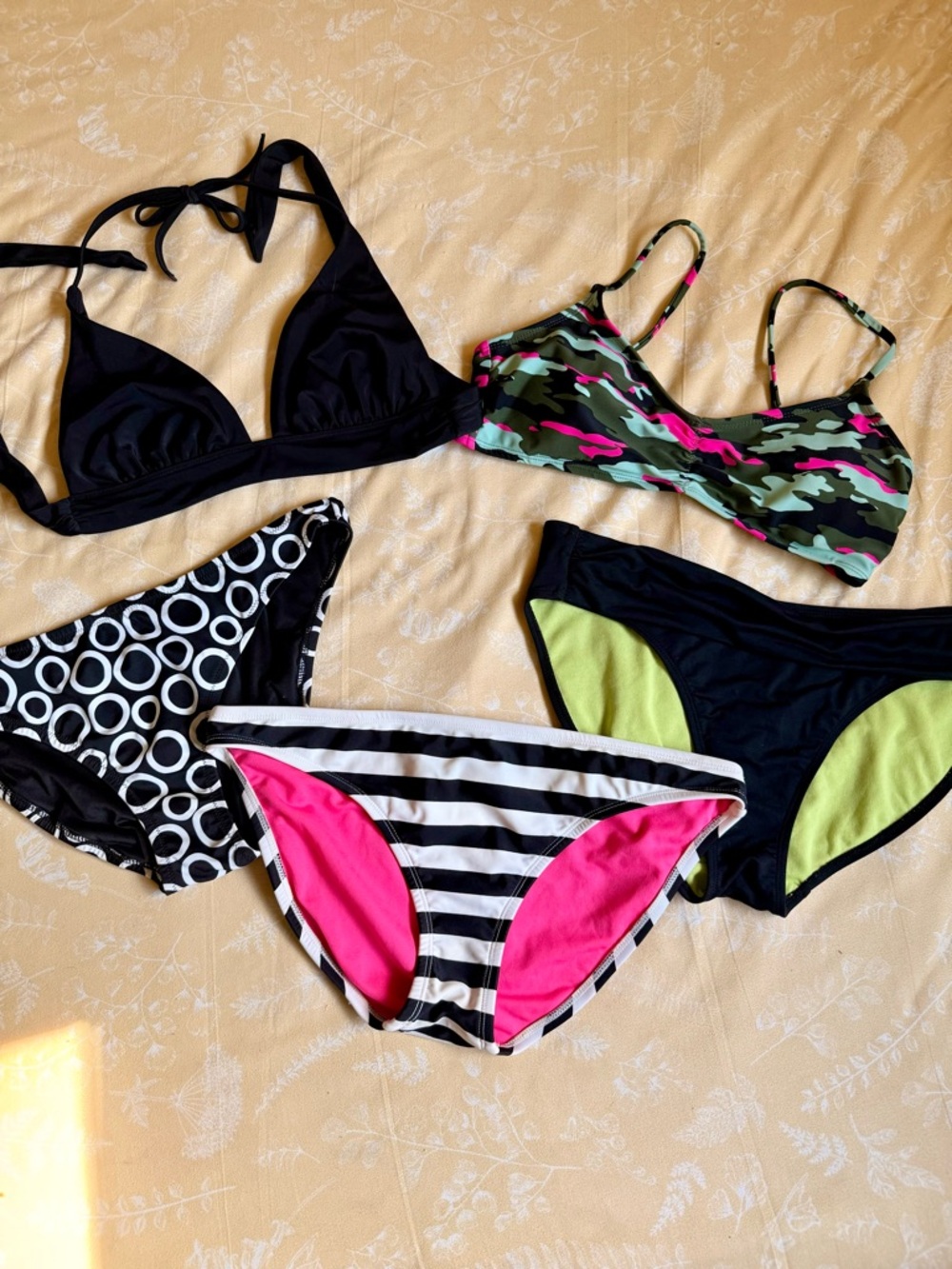 Victoria's Secret Bikini Bottoms with Assorted Tops Bundle